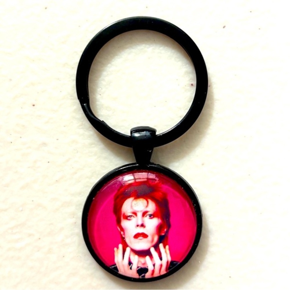 David Bowie Unisex Keychain, Handmade, NWT